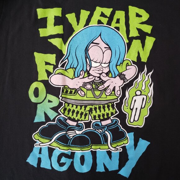 Billie Eilish I Yearn For Agony Neon Green Official Band Merch Concert Tee - Picture 2 of 8